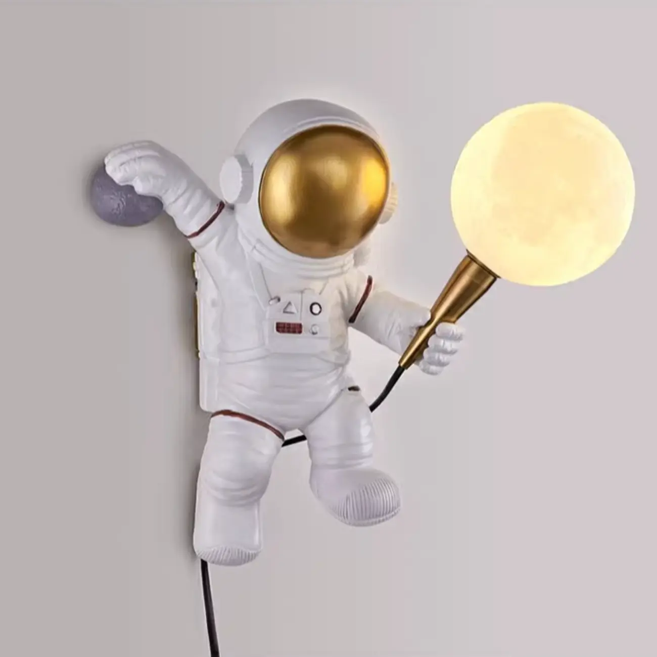 Modern Astronaut Resin Wall Light for Kid's Room Image - 8 | homeyfad
