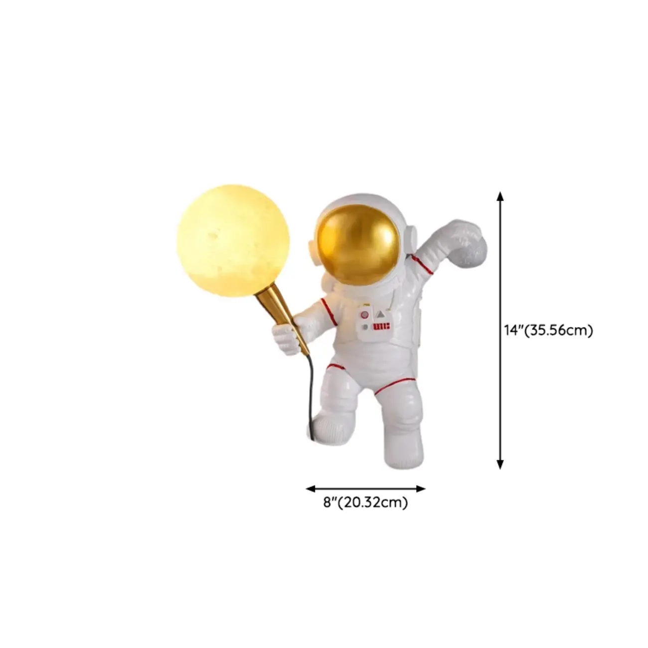Modern Astronaut Resin Wall Light for Kid's Room Image - 13 | homeyfad