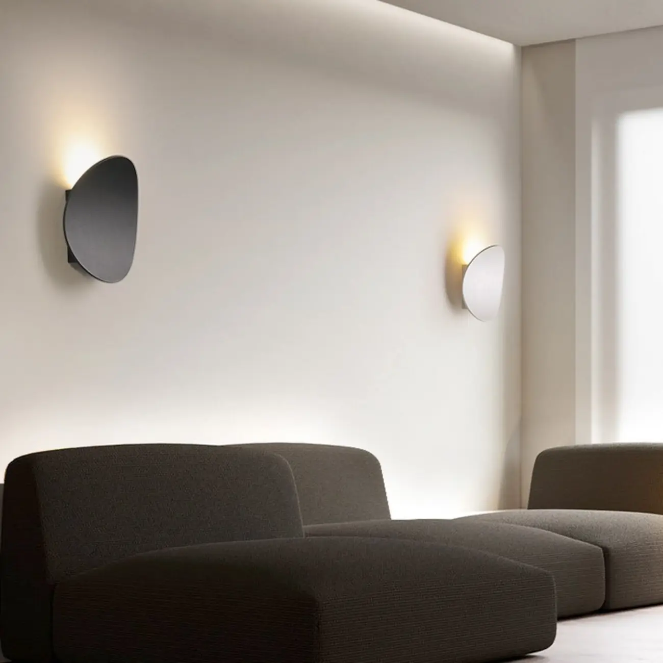 Modern Minimalist Metal Black White Wall Sconce Image - 1 | homeyfad