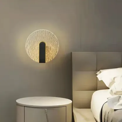 Modern Glass Gold Black Decorative Wall Sconce Image - 3