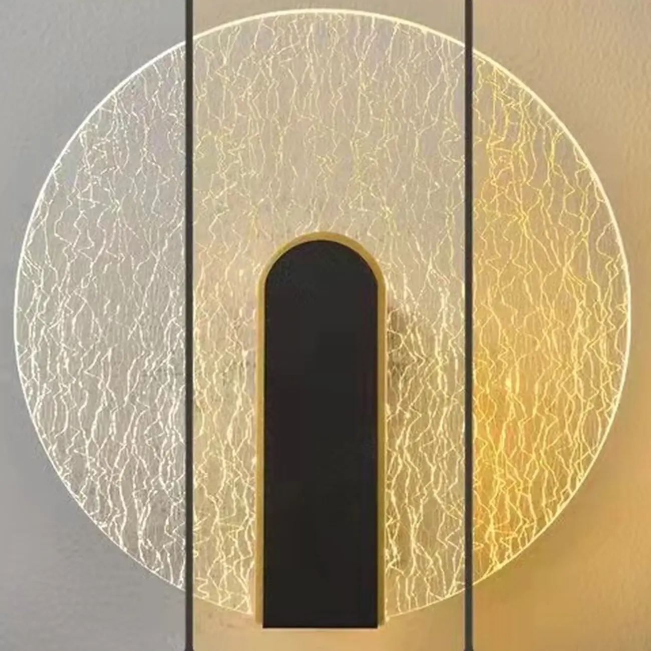 Modern Glass Gold Black Decorative Wall Sconce Image - 5 | homeyfad