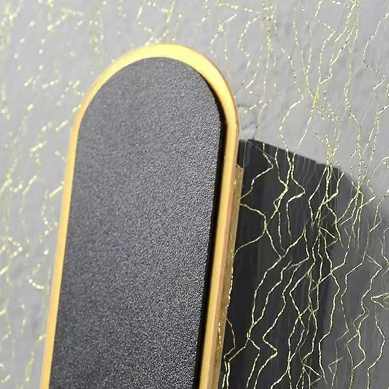 Modern Glass Gold Black Decorative Wall Sconce Image - 7