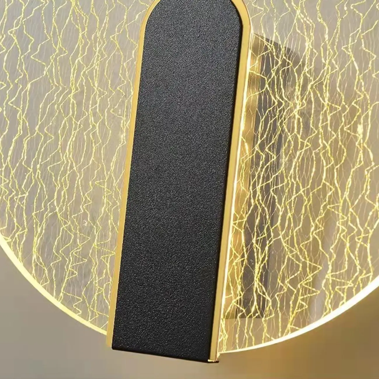 Modern Glass Gold Black Decorative Wall Sconce Image - 9 | homeyfad