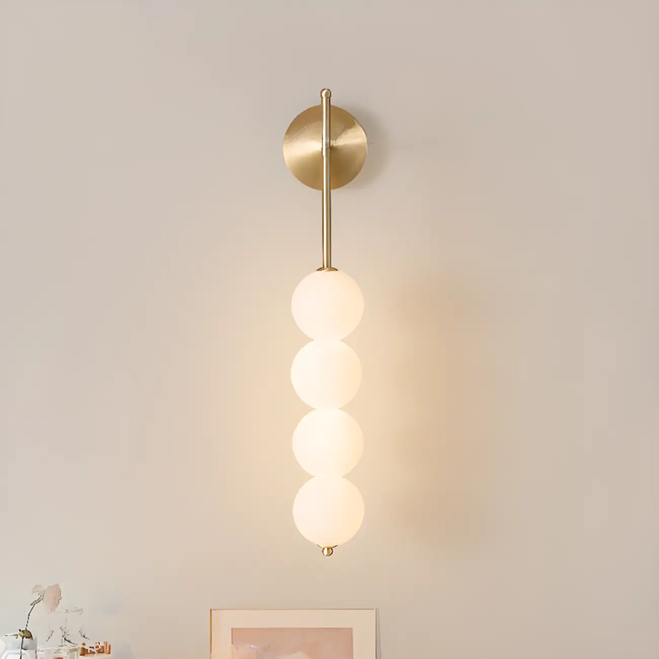 Modern Metal Acrylic Ball 4-Light Wall Sconce Image - 2 | homeyfad