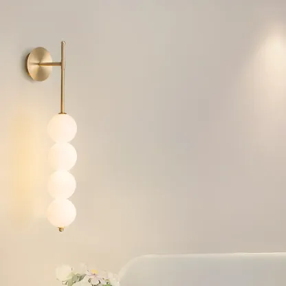 Modern Metal Acrylic Ball 4-Light Wall Sconce Image - 8