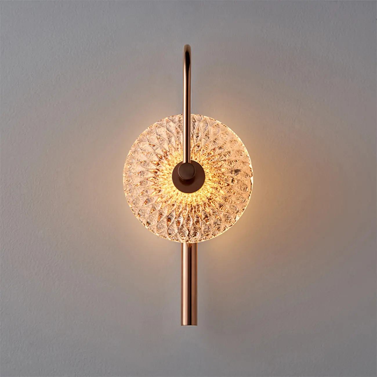 Modern Metal Glass Round Wall Sconce Image - 1 | homeyfad