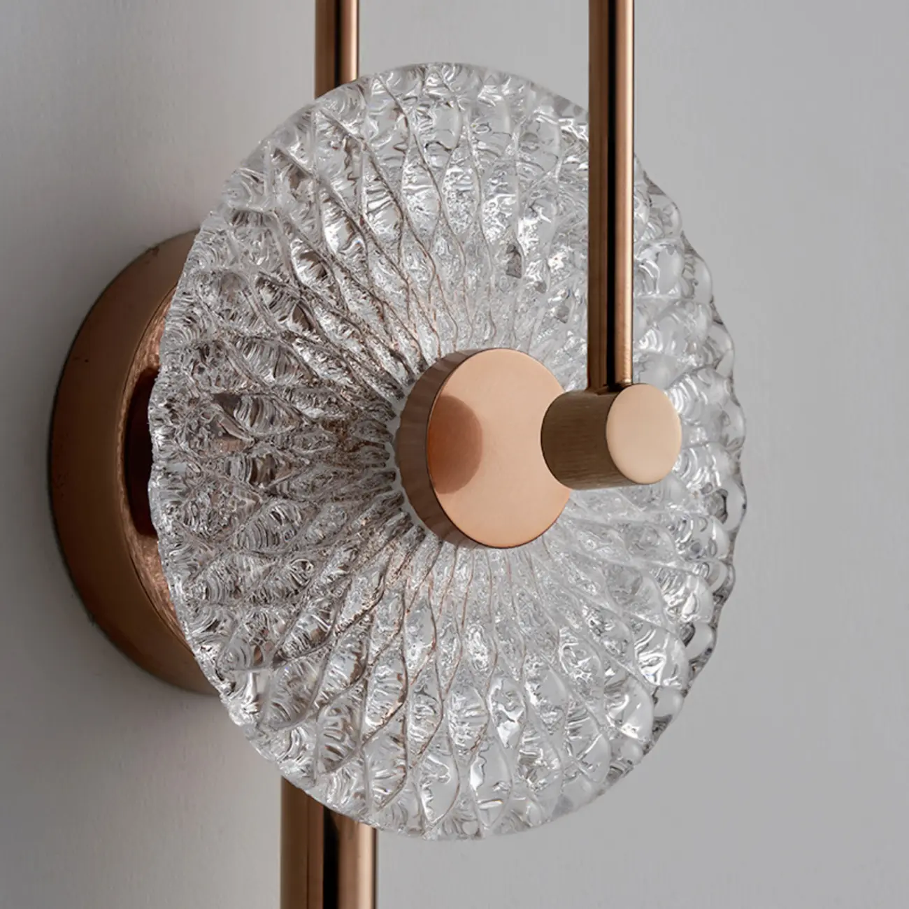 Modern Metal Glass Round Wall Sconce Image - 6 | homeyfad