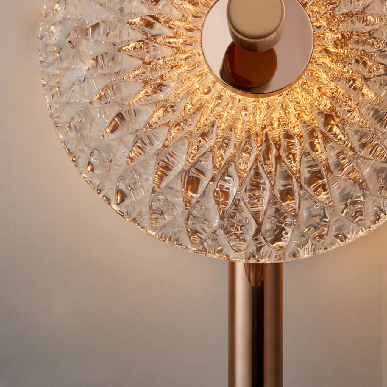 Modern Metal Glass Round Wall Sconce Image - 7