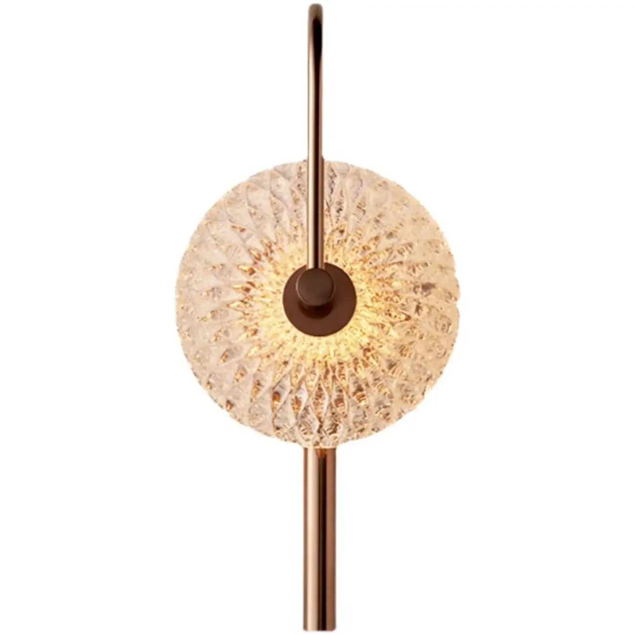 Modern Metal Glass Round Wall Sconce | HomeyFad