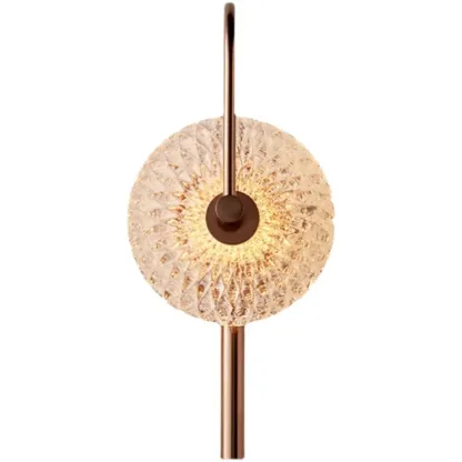 Modern Metal Glass Round Wall Sconce Image - 5