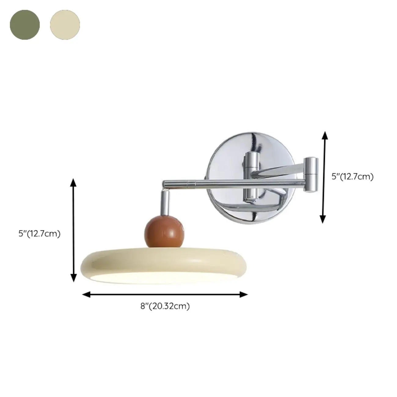 Modern Adjustable Metal Wall Light with PMMA Cover #size | homeyfad