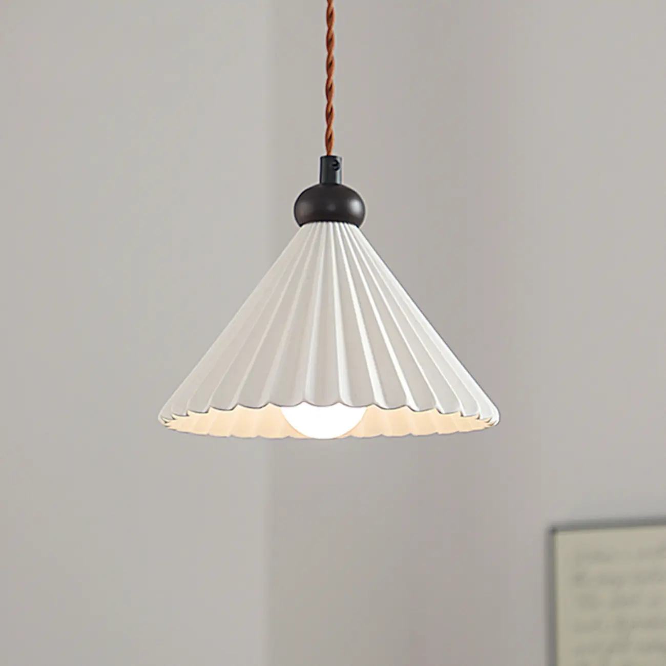 Adjustable Chic Ceramic Cone LED Pendant Light for Indoor  Image - 2 | homeyfad