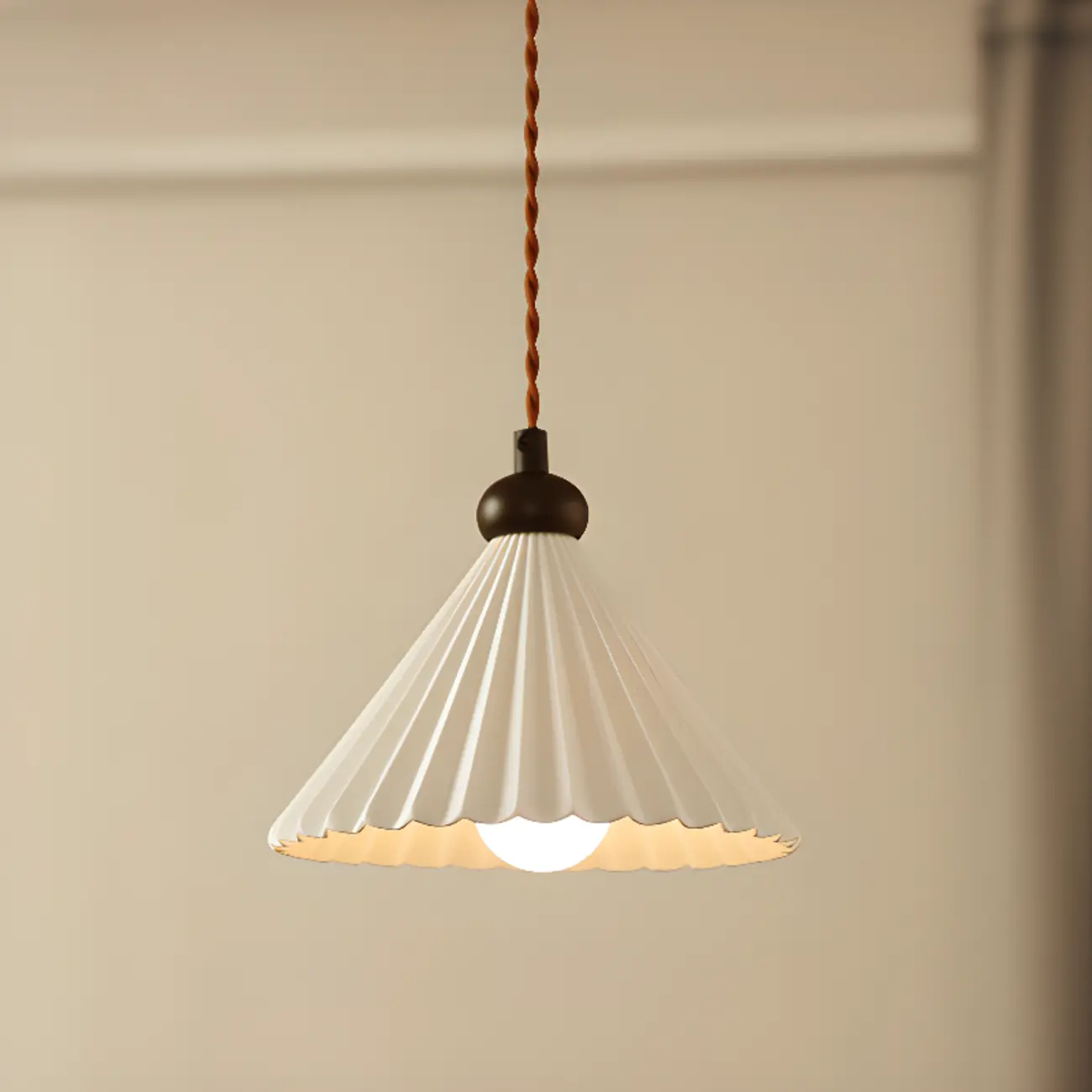 Adjustable Chic Ceramic Cone LED Pendant Light for Indoor  Image - 4 | homeyfad