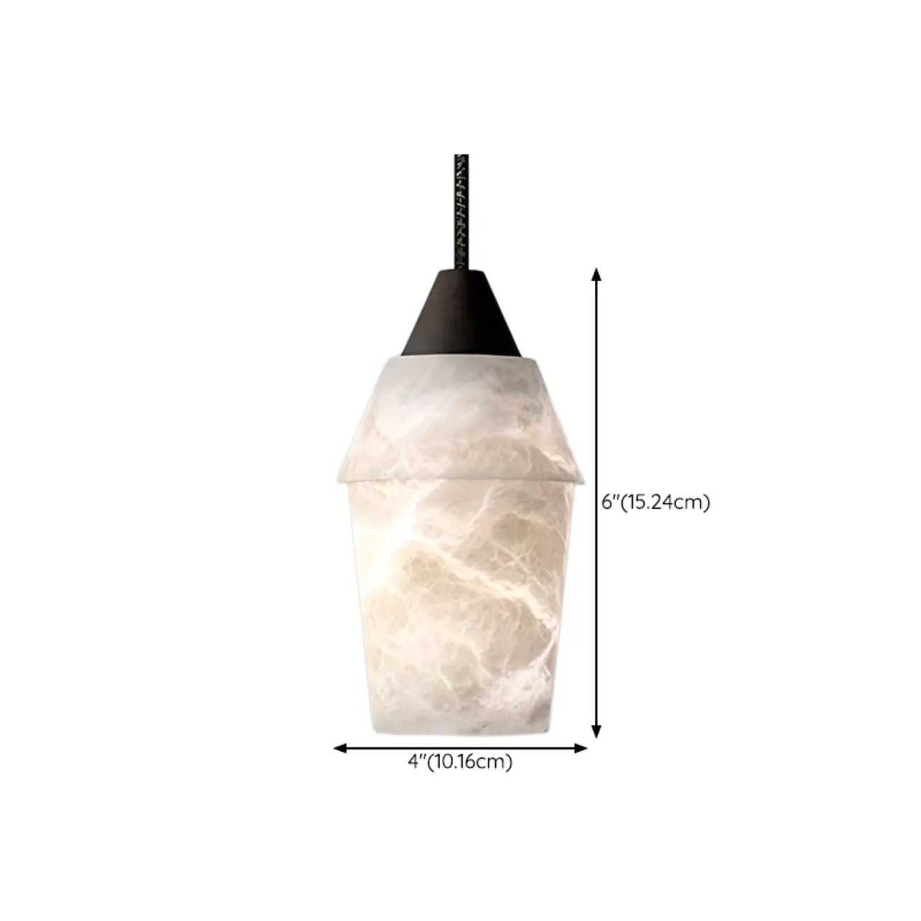 Art Deco Simple Conical Alabaster Rope Pendant Light Image - 13 | homeyfad