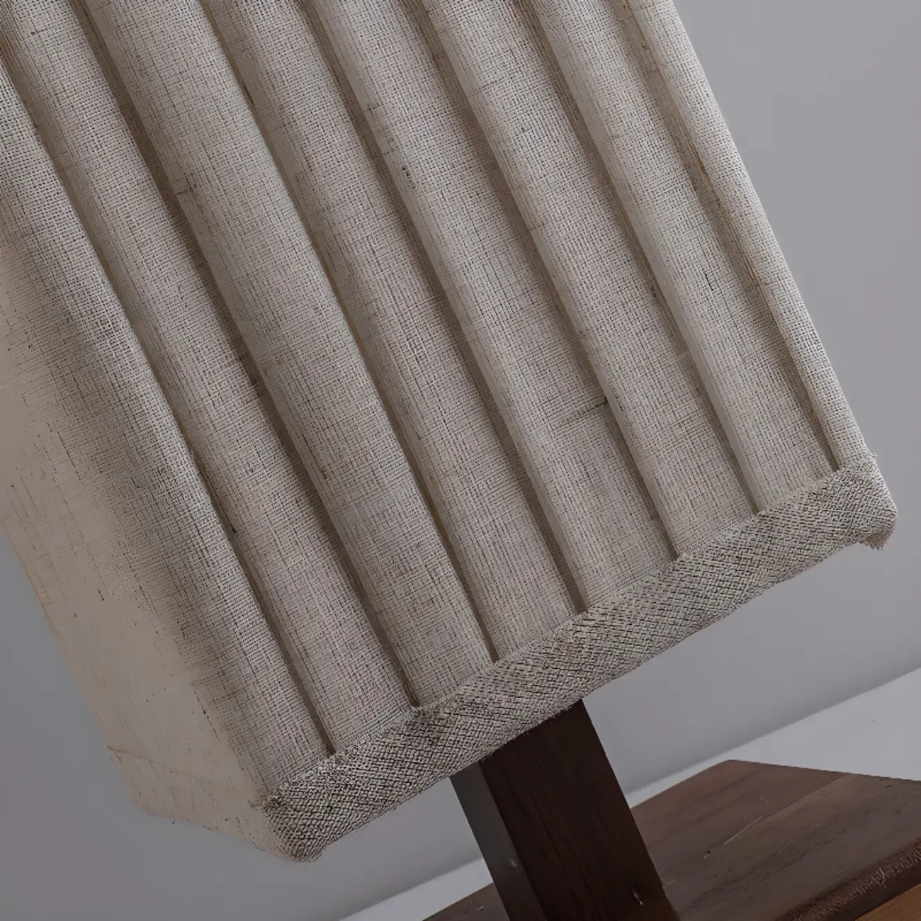 Minimalist Square Column LED Floor Lamp Pleated Fabric Shade Image - 8