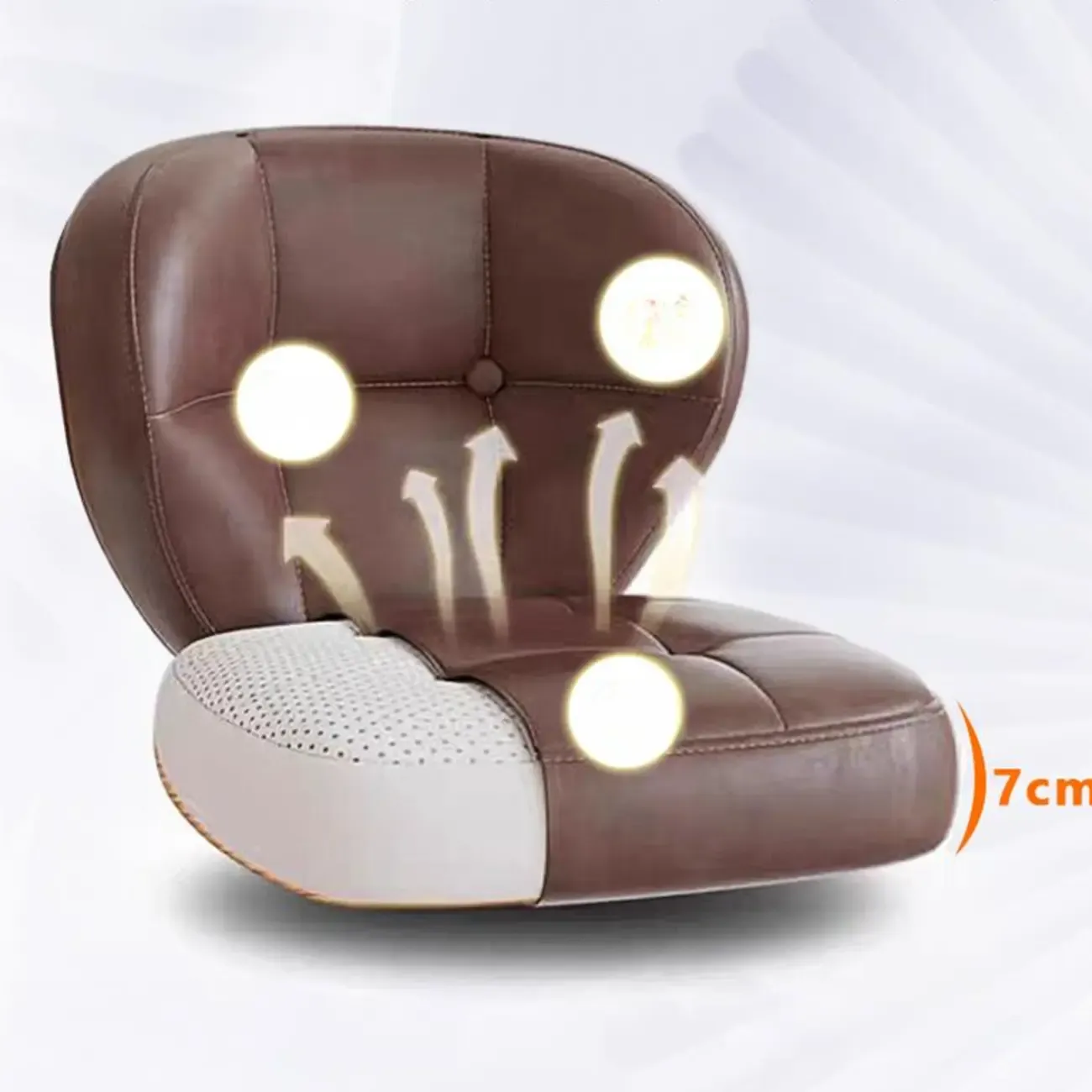 Adjustable Swivel Faux Leather Bar Stools for Kitchen Image - 10