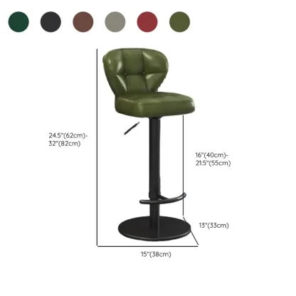 Adjustable Swivel Faux Leather Bar Stools for Kitchen #size