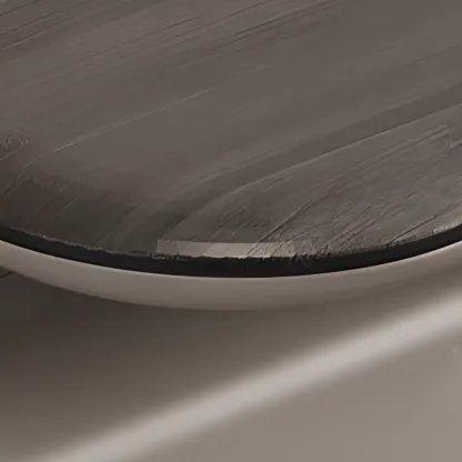 Contemporary Grey L-Shaped Office Desk with Wooden Top Image - 6