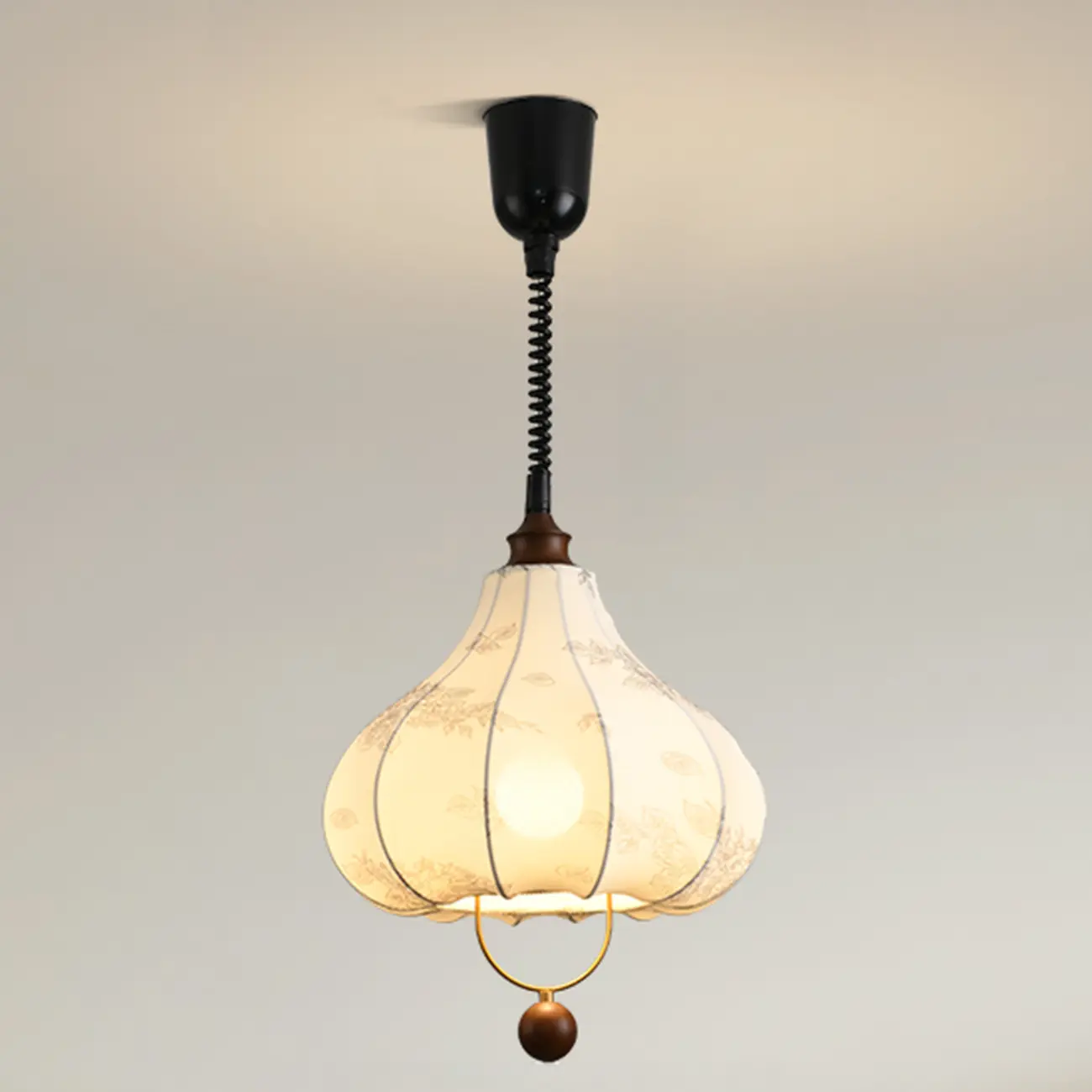 Art Deco Fabric Petal Blossom Hanging Pendant Light Fixture Image - 6 | homeyfad