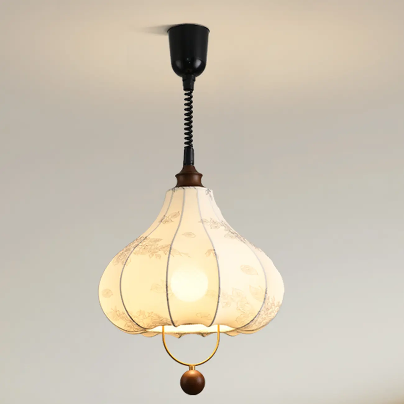 Art Deco Fabric Petal Blossom Hanging Pendant Light Fixture Image - 8 | homeyfad