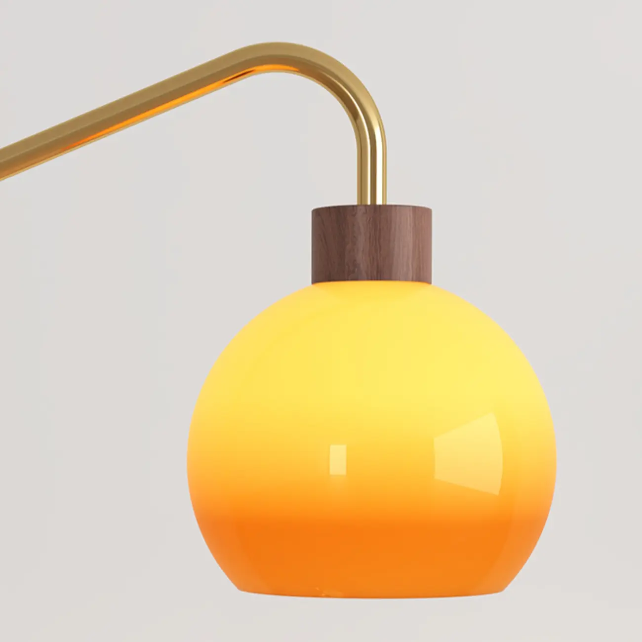 Simplistic Metal Glass Dome Arc Floor Lamp with Tray Table Image - 11 | homeyfad