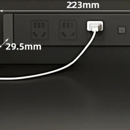 Black Rattan Kitchen Storage Sideboard with Drawers Image - 13