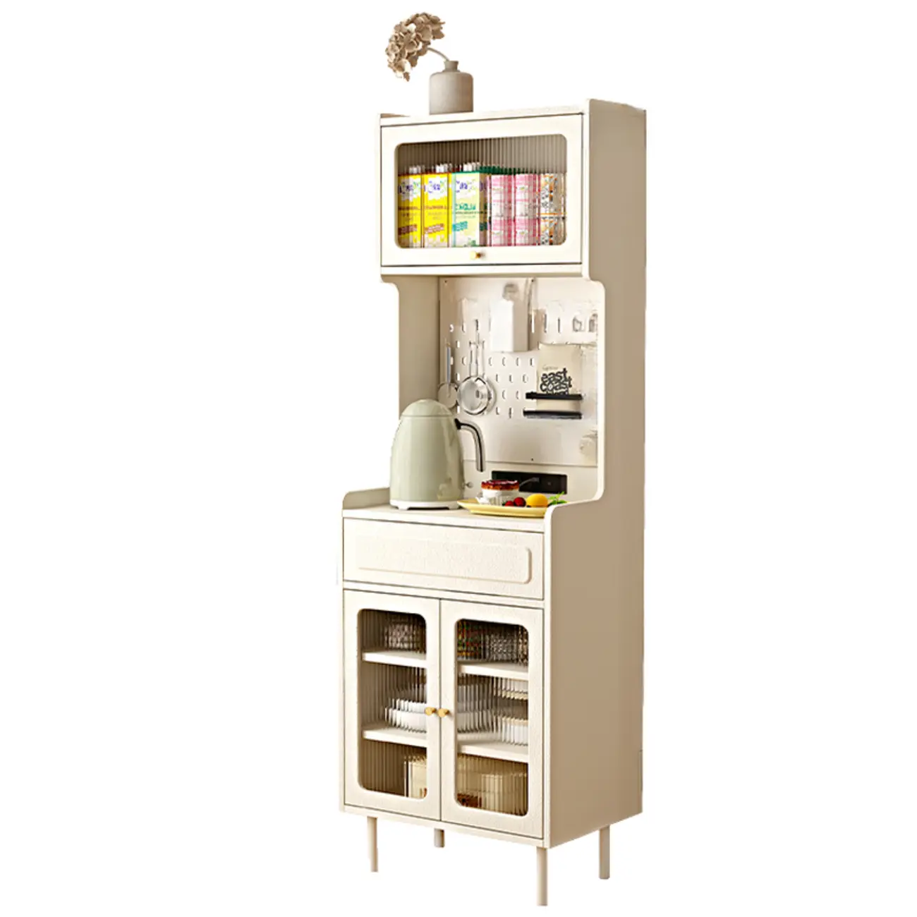 Black Rattan Kitchen Storage Sideboard with Drawers Image - 19 | homeyfad