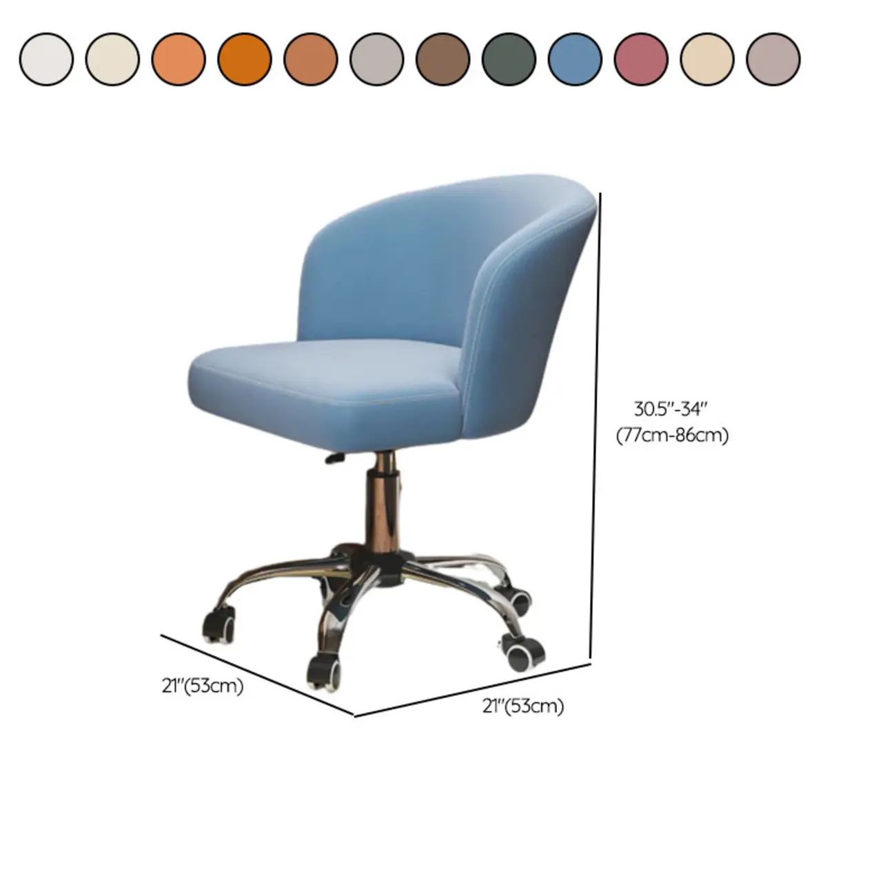 Elegant Orange Leather Swivel Office Chair #size | homeyfad