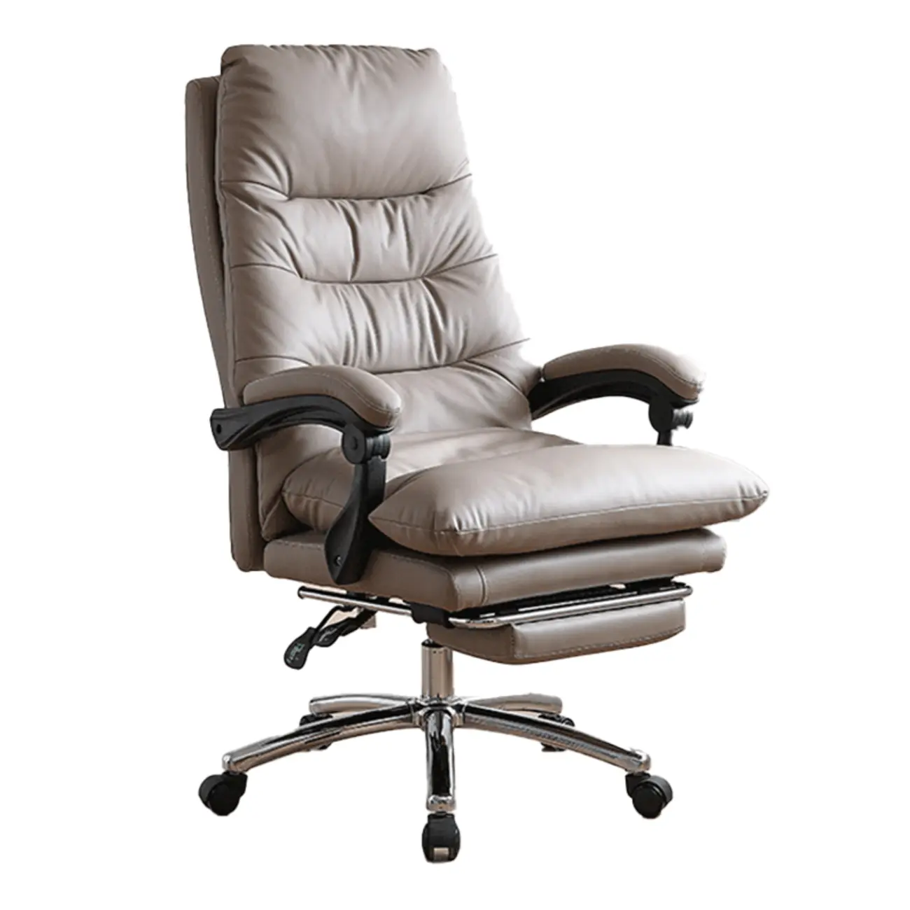 Upholstered Leather Recliner Adjustable Office Chair Image - 10 | homeyfad