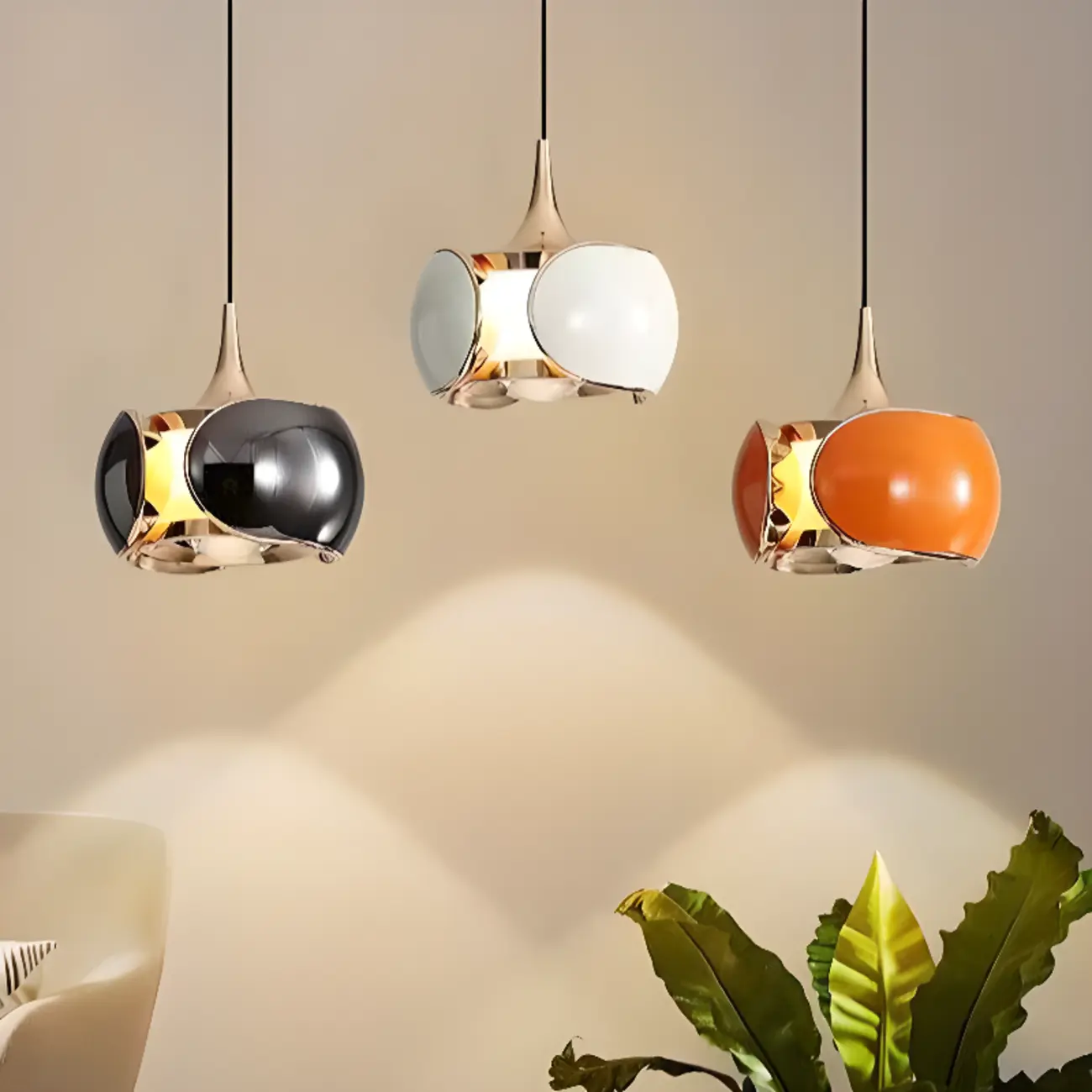 Modern Metal Glass Adjustable Pendant Light for Kitchen Image - 1 | homeyfad