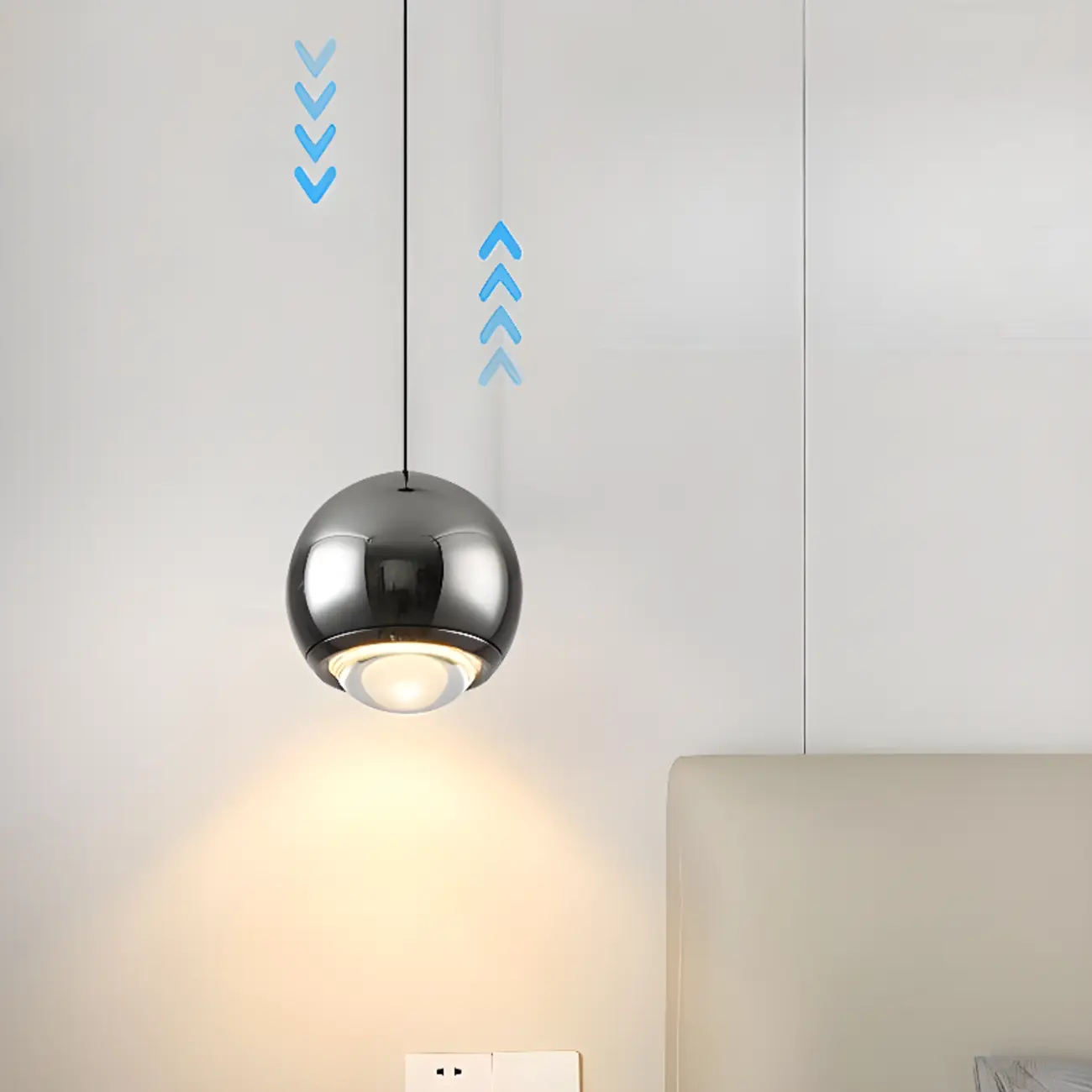 Modern Metal Glass Adjustable Pendant Light for Kitchen Image - 8 | homeyfad