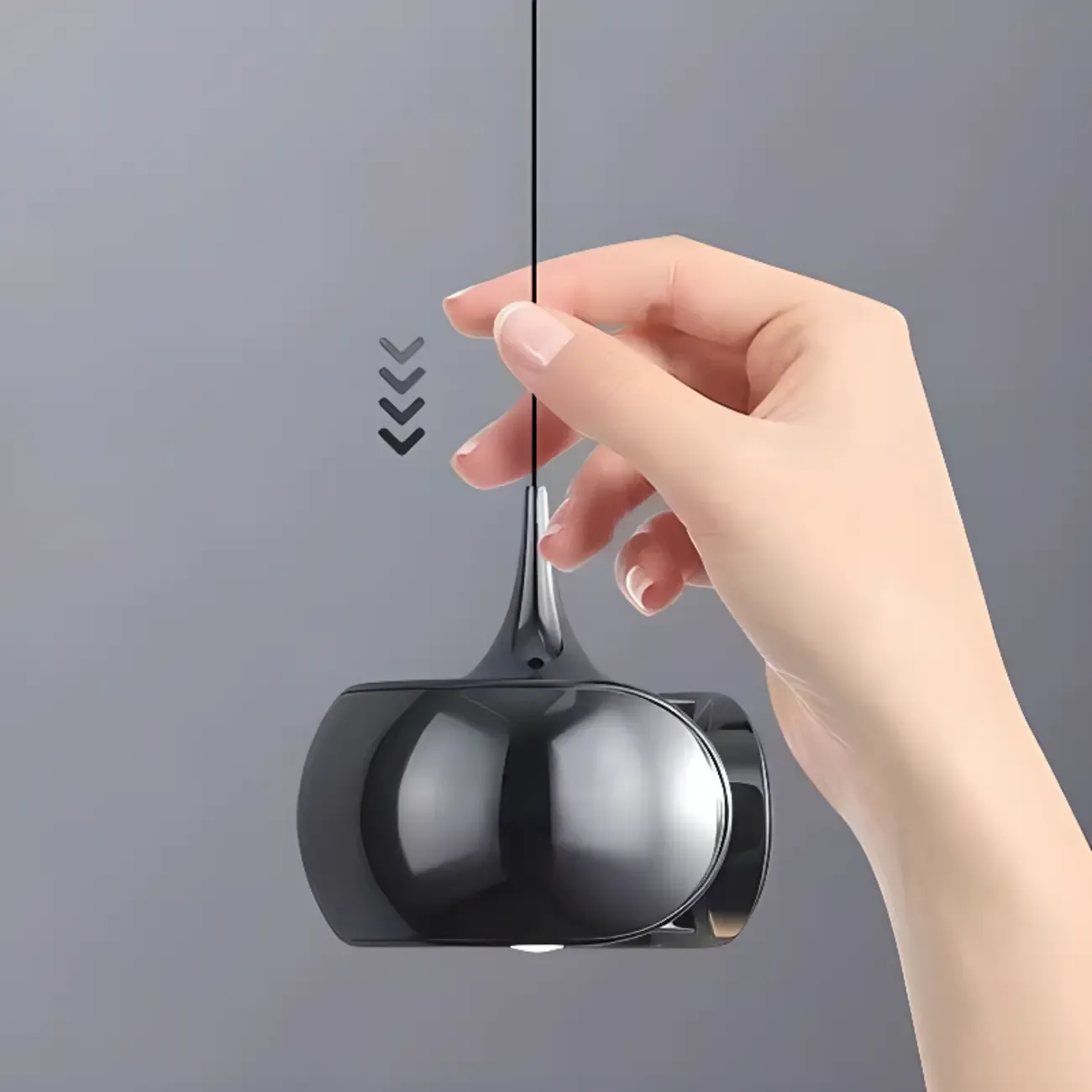 Modern Metal Glass Adjustable Pendant Light for Kitchen Image - 10