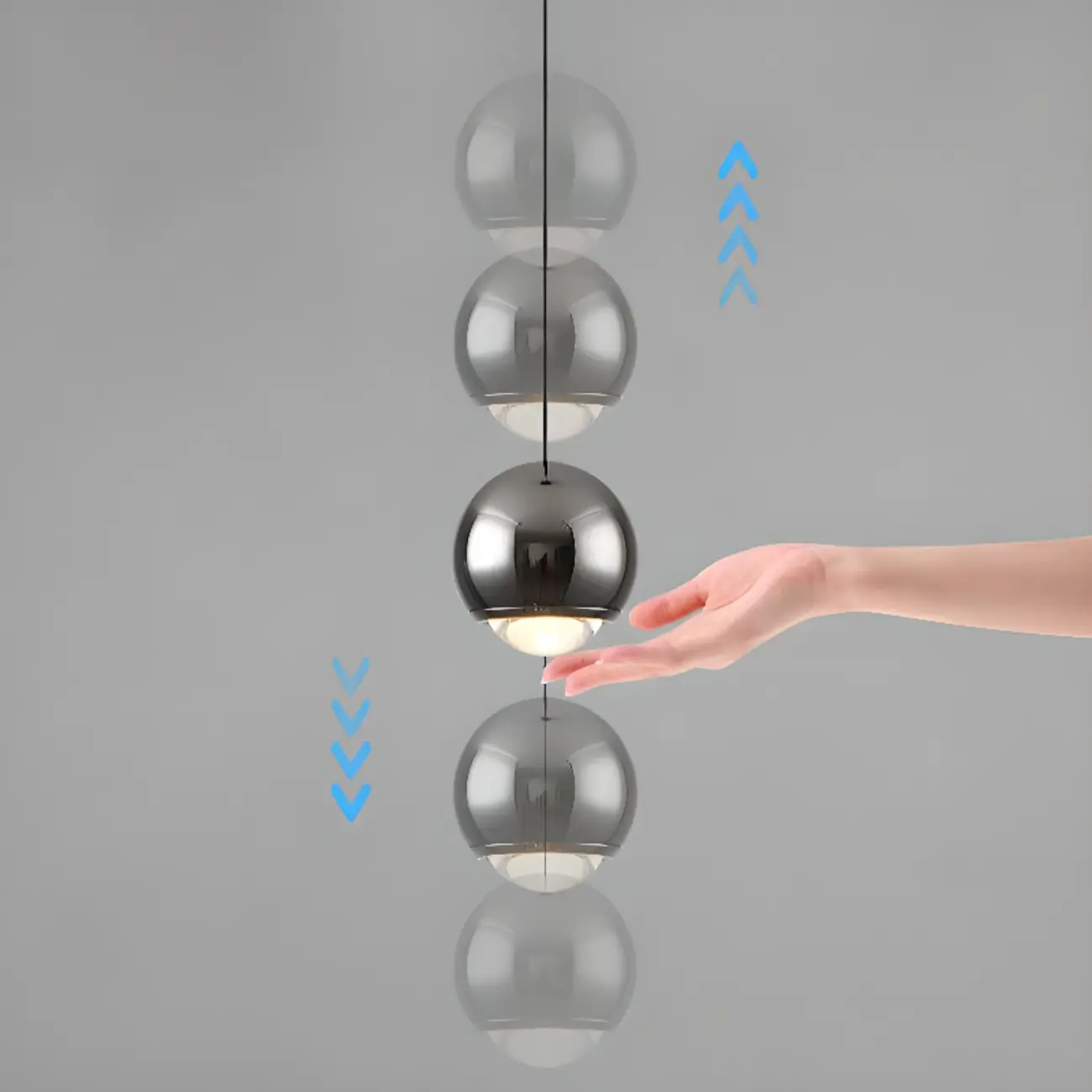 Modern Metal Glass Adjustable Pendant Light for Kitchen Image - 12 | homeyfad