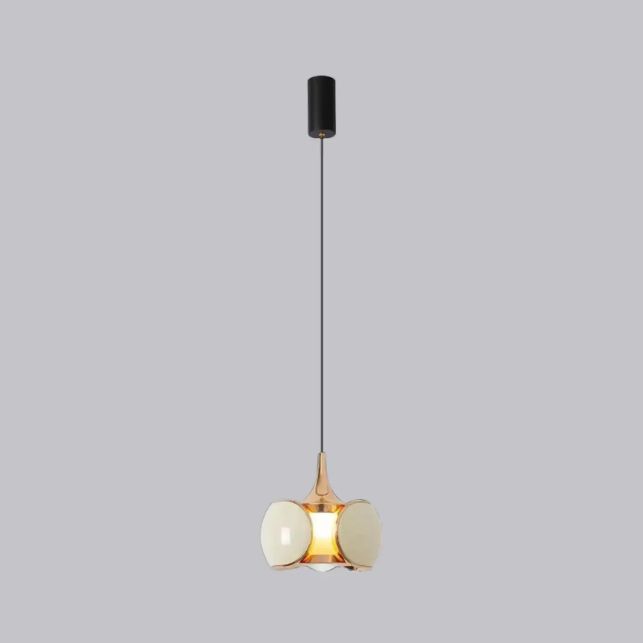Modern Metal Glass Adjustable Pendant Light for Kitchen Image - 13