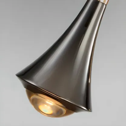 Modern Metal Glass Adjustable Pendant Light for Kitchen Image - 20