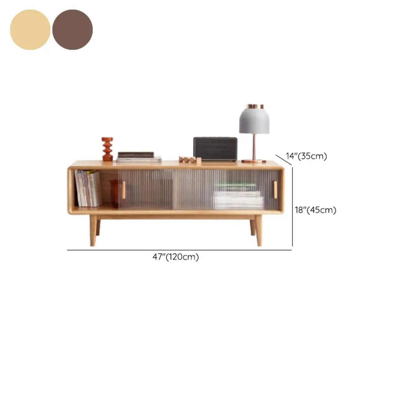 Modern Wooden TV Stand with Drawers and Cabinets #size