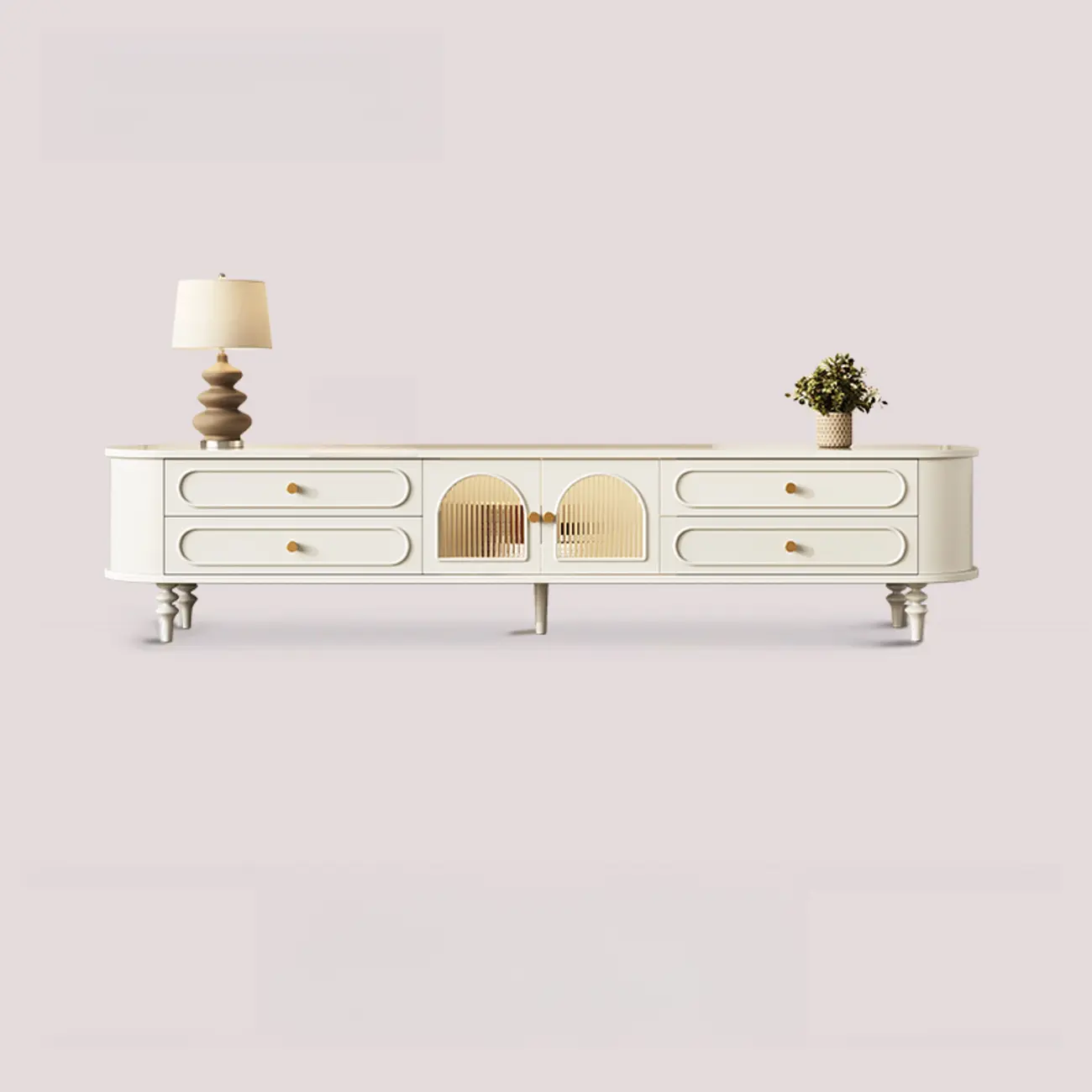 Wooden Scandinavian TV Stand with Cable Management | homeyfad