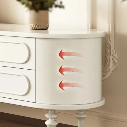 Wooden Scandinavian TV Stand with Cable Management