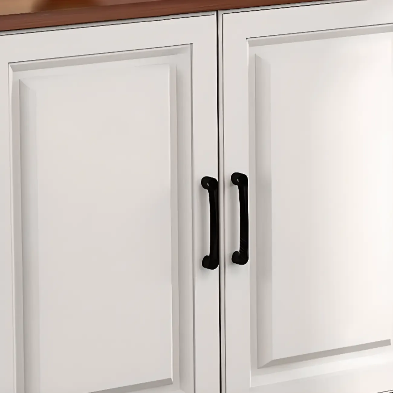 Modern White Wooden TV Stand with Storage and Cable Management