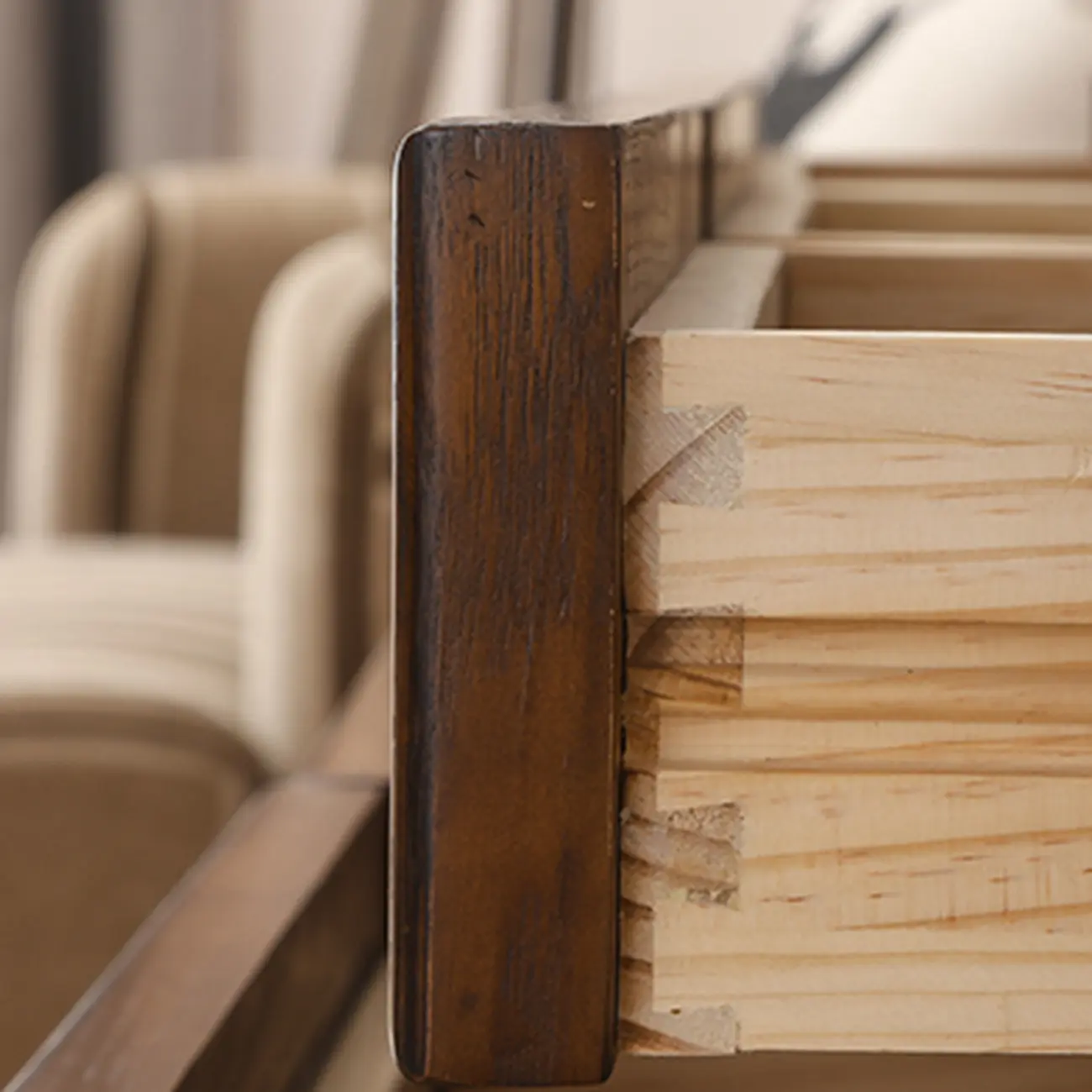 Sepia Shaker Mid-Century Modern TV Stand with Drawers Image - 6 | homeyfad