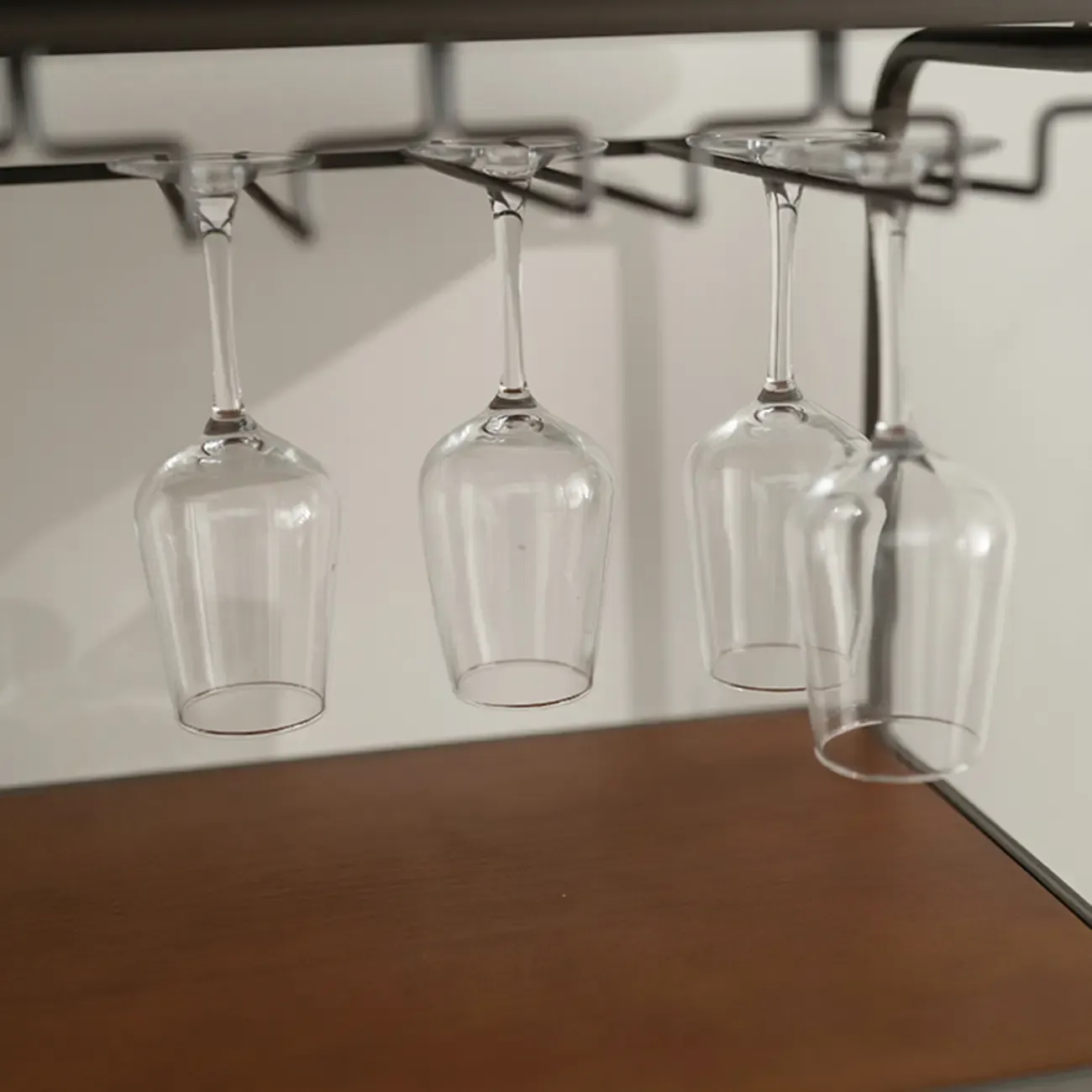 Vintage 3-Drawer Wood Freestanding Wine Cabinet with Doors Image - 5