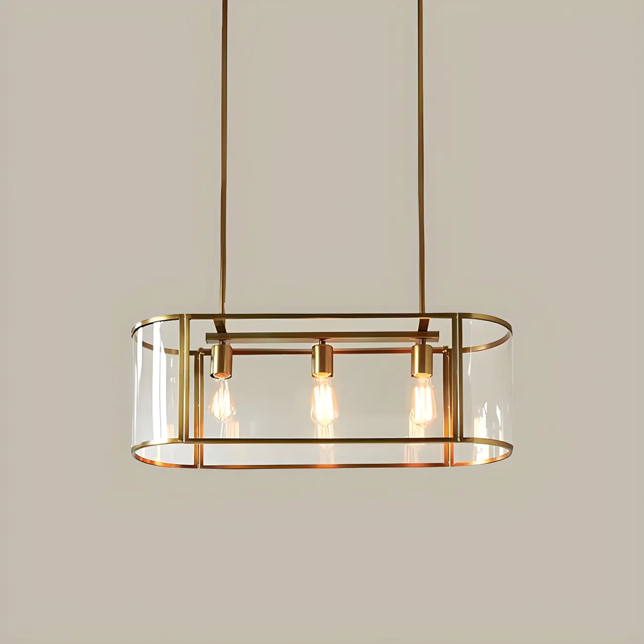 3-Light Modish Modern Gold Glass Pendant Light Image - 4 | homeyfad