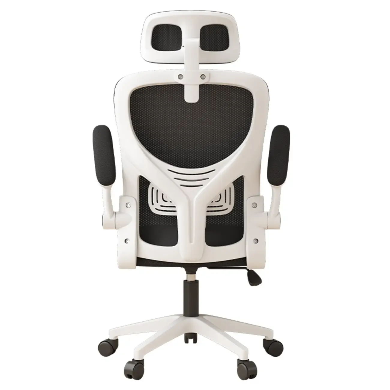 Ergonomic Black White Mesh Adjustable Office Chair Image - 3