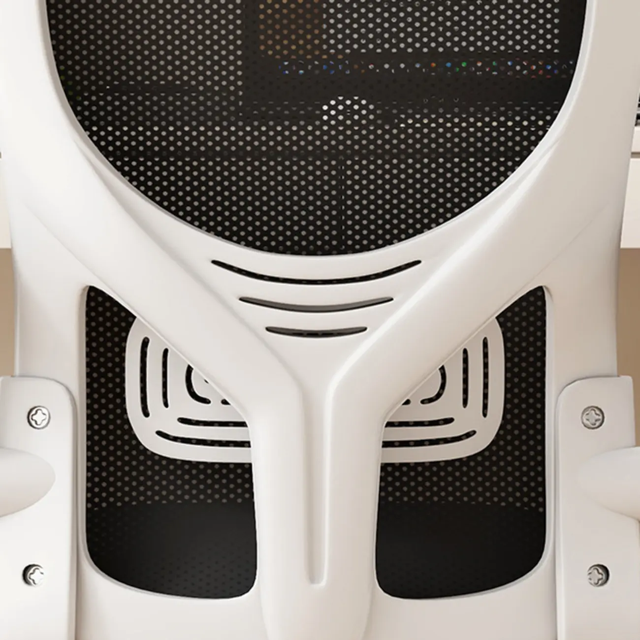 Ergonomic Black White Mesh Adjustable Office Chair Image - 5 | homeyfad