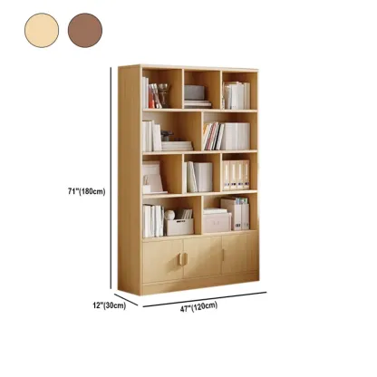 Antique Walnut Reclaimed Wood Doors Vertical Bookcase Image - 17