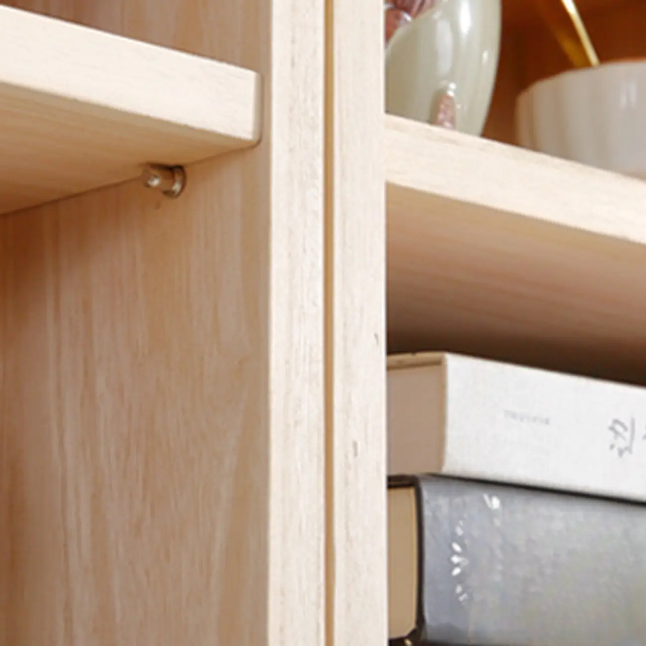 Narrow Modular Wooden Cube Bookcase with Doors Image - 10 | homeyfad