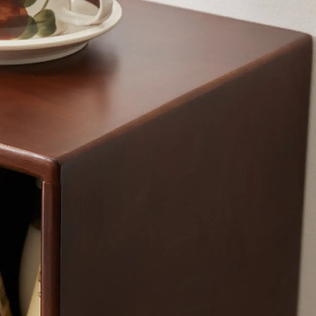 Modern Brown Wooden 4-Tier Vertical Bookcase Image - 7