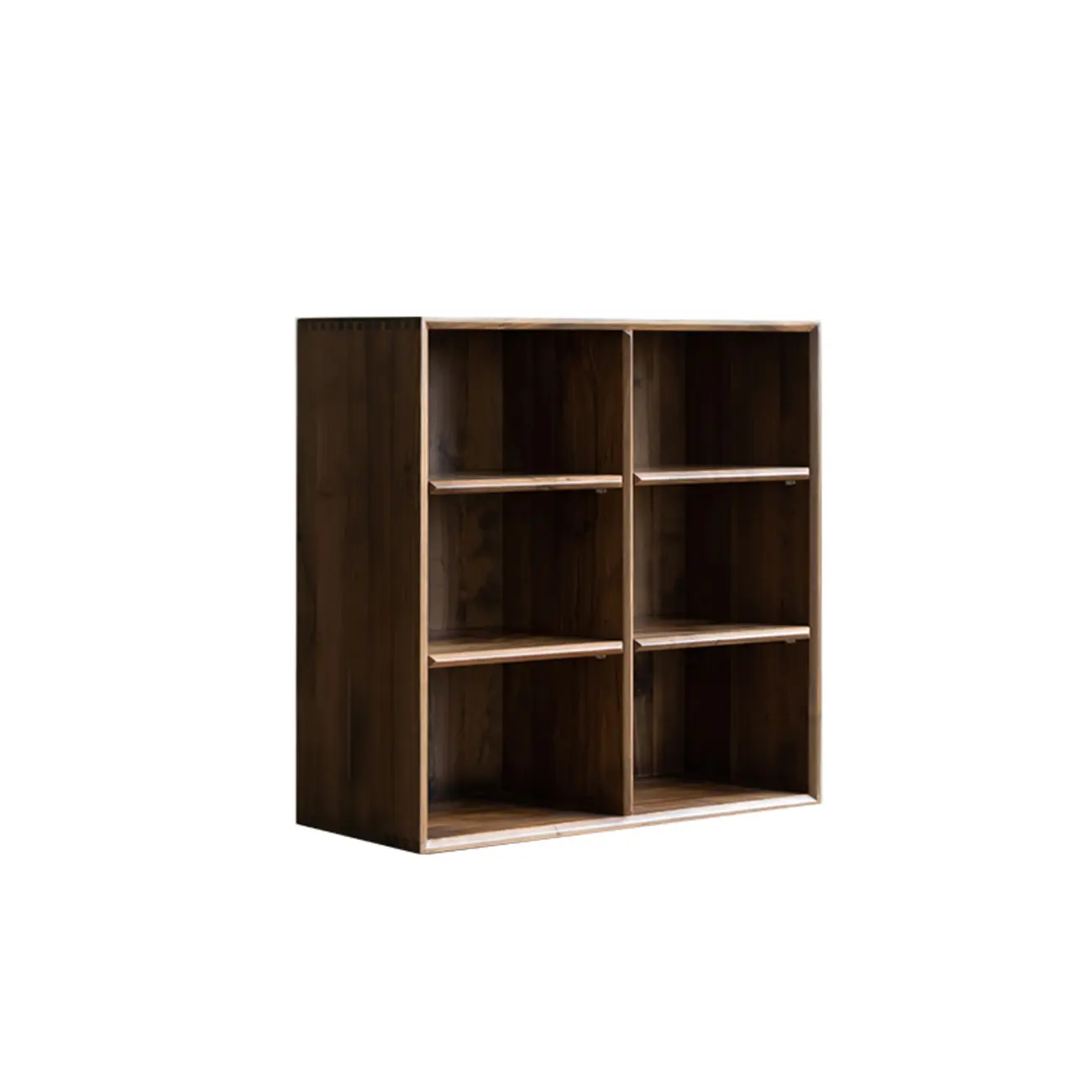 Wood Brown Cube Storage Bookcase with Drawers Image - 2 | homeyfad