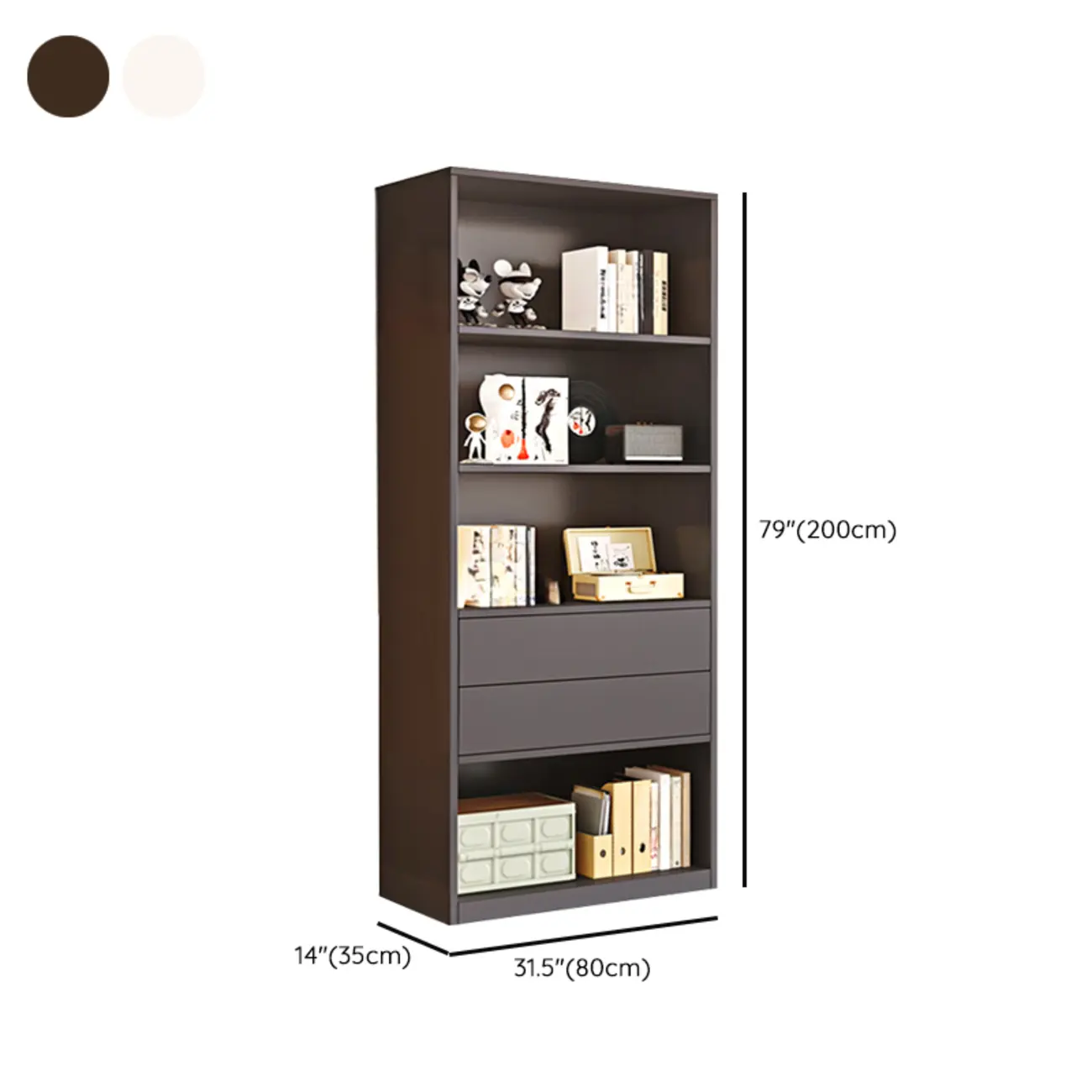 47"L White Wooden 5-Tier Cube Storage Bookcase Image - 14 | homeyfad