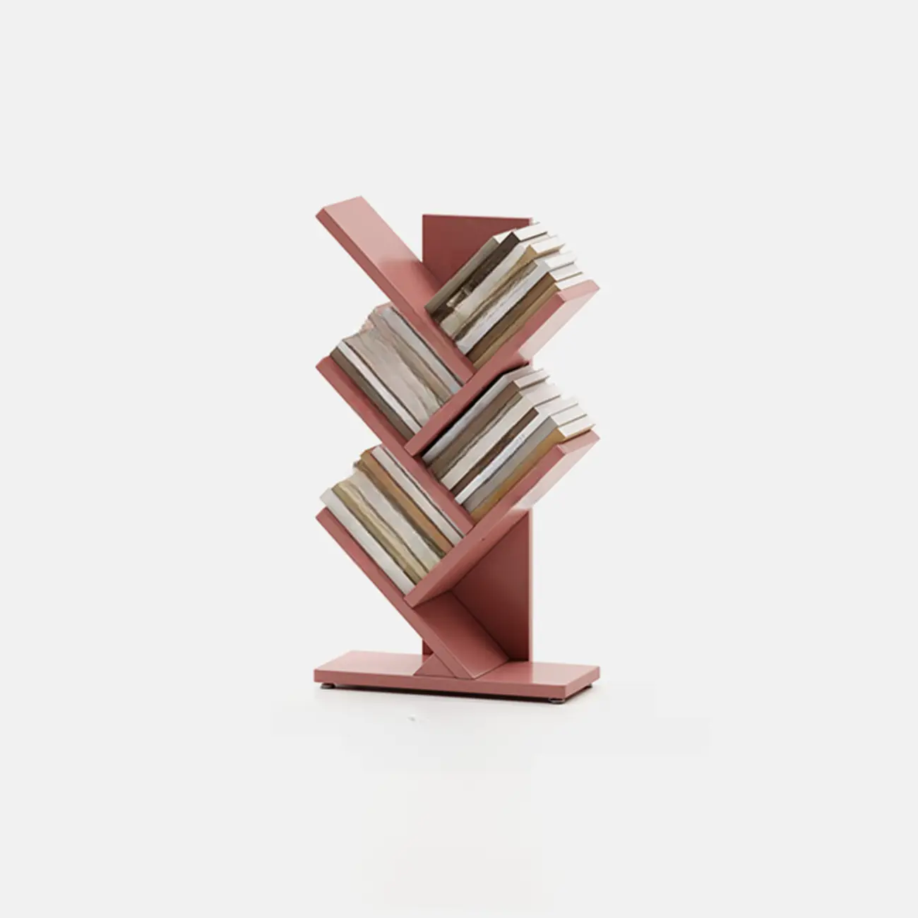 Black Wood Tree-Shaped Vertical Display Bookcase Image - 16 | homeyfad